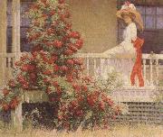 Philip Leslie Hale The Crimson Rambler France oil painting artist
